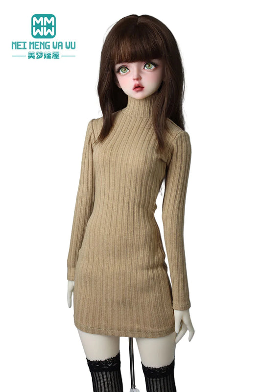 BJD Doll Clothes 60cm 1/3 SD DD Ball joint doll accessories Stylish turtleneck sweater dress girl gift