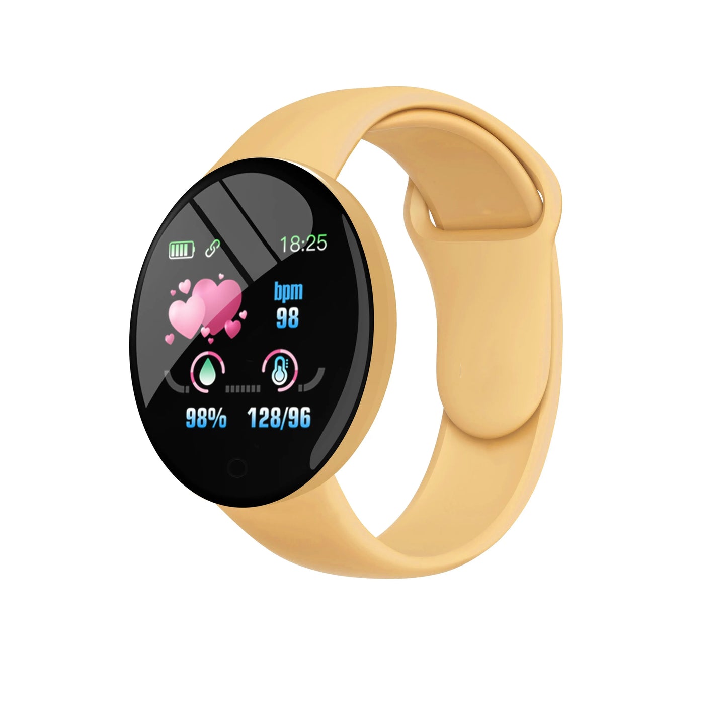 New D18 Smart Watch Heart Rate Monitor Men's Women's Smartwatch Round Fitness Digital Watches for Men Women Band Bracelet PK B41