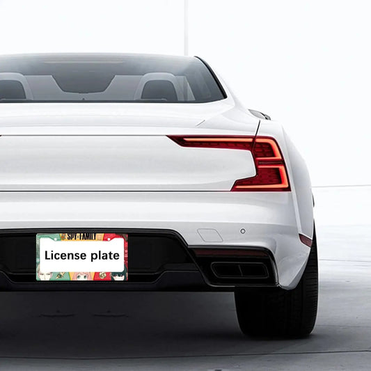 Anime License Plate Frame 2PCS Automotive Exterior Accessories Cover Car Decorative