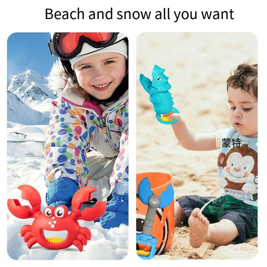 Winter Snow Toys Snowball Maker Tool Kit for Kids Outdoor Play Snow Ball Maker Clip Molds Toys Beach Digging Sand Shovel Set