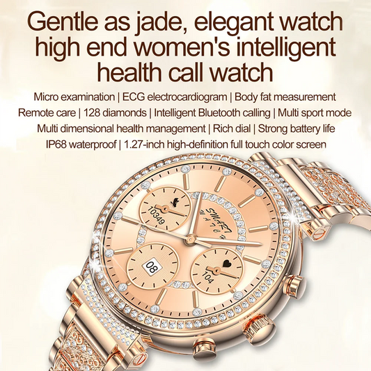 2024 New Women Medical Grade Smart Watch Blood Glucose Uric Acid Blood Lipid Menstrual Health Tester BT Talking smartwatch Women