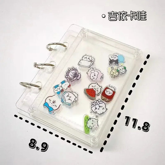 Chiikawa anime peripheral 2cm double-layer acrylic film usagi DIY hair clip decoration keychain Pendant Signboard accessories