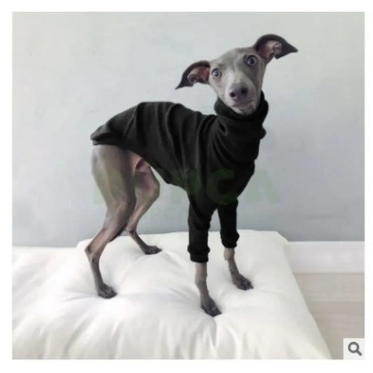 Dog Winter Clothes Fleece Whippet Vest Large Dogs Cotton Italian Greyhound Clothes Turtleneck Dog Clothes Soft Fleece Hoodie