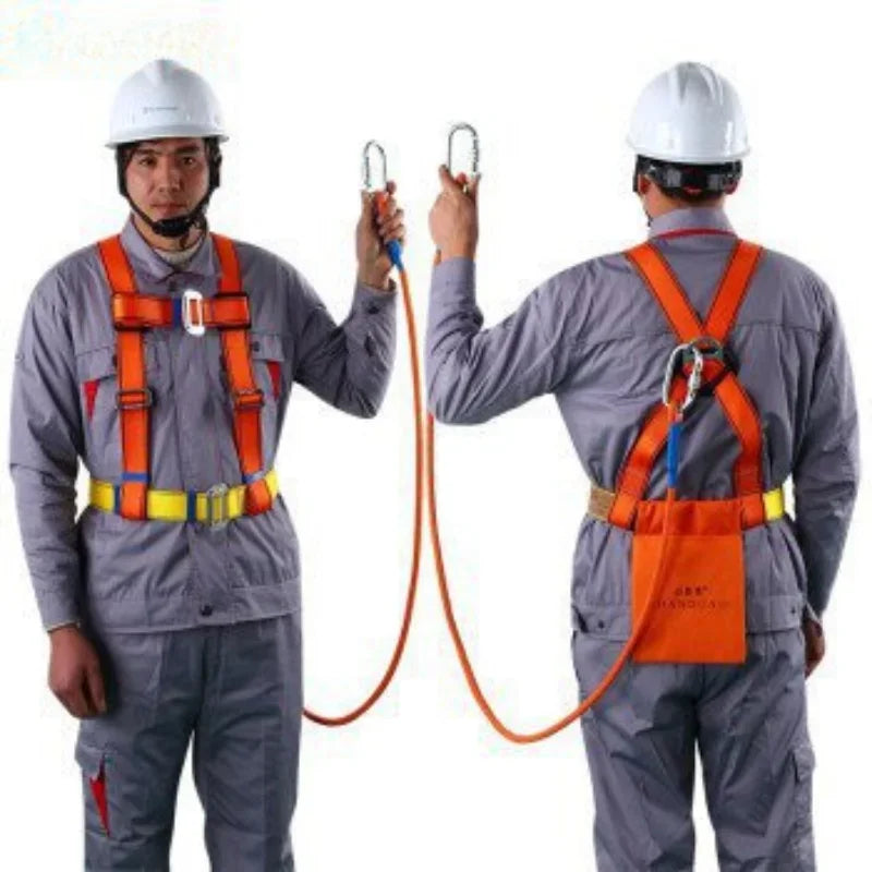 Five-Point Safety Belt Aerial Worker Outdoor Construction Protection Waist Belts Safety Electrician Belt Rescue Survival Rope