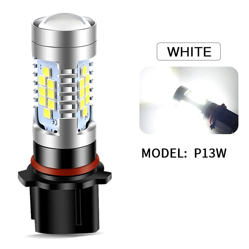 2pcs Xenon White P13W Canbus No Error LED Bulbs For Audi A4 B8 NonFL (2008-2012) Daytime Running Light DRL Lamp