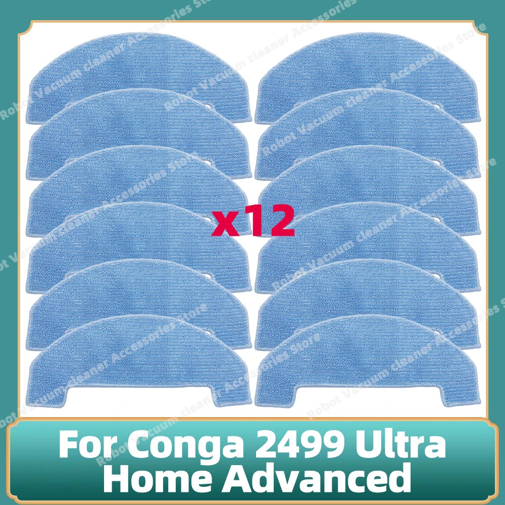 Fit For Conga 2499 Ultra Home Advanced Titanium / Atvel SmartGyro R80 Base Main Side Brush Filter Mop Cloth Dust Bag Parts