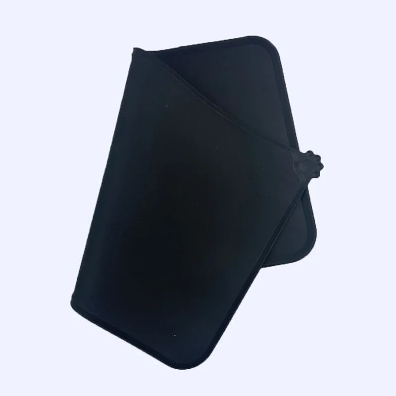 Waterproof Pet Mat Dog Cat Solid Color Silicone Pet Food Pad Pet Bowl Drinking Mat Dog Feeding Placemat Easy Washing