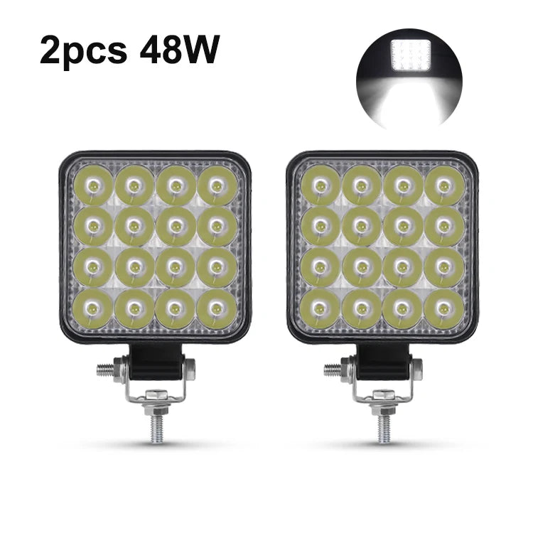 NLpearl 42W 48W Mini LED Work Light 12V 24V LED Light Bar Off Road Spotlight for Jeep Truck 4X4 Car SUV ATV Barra LED Headlights