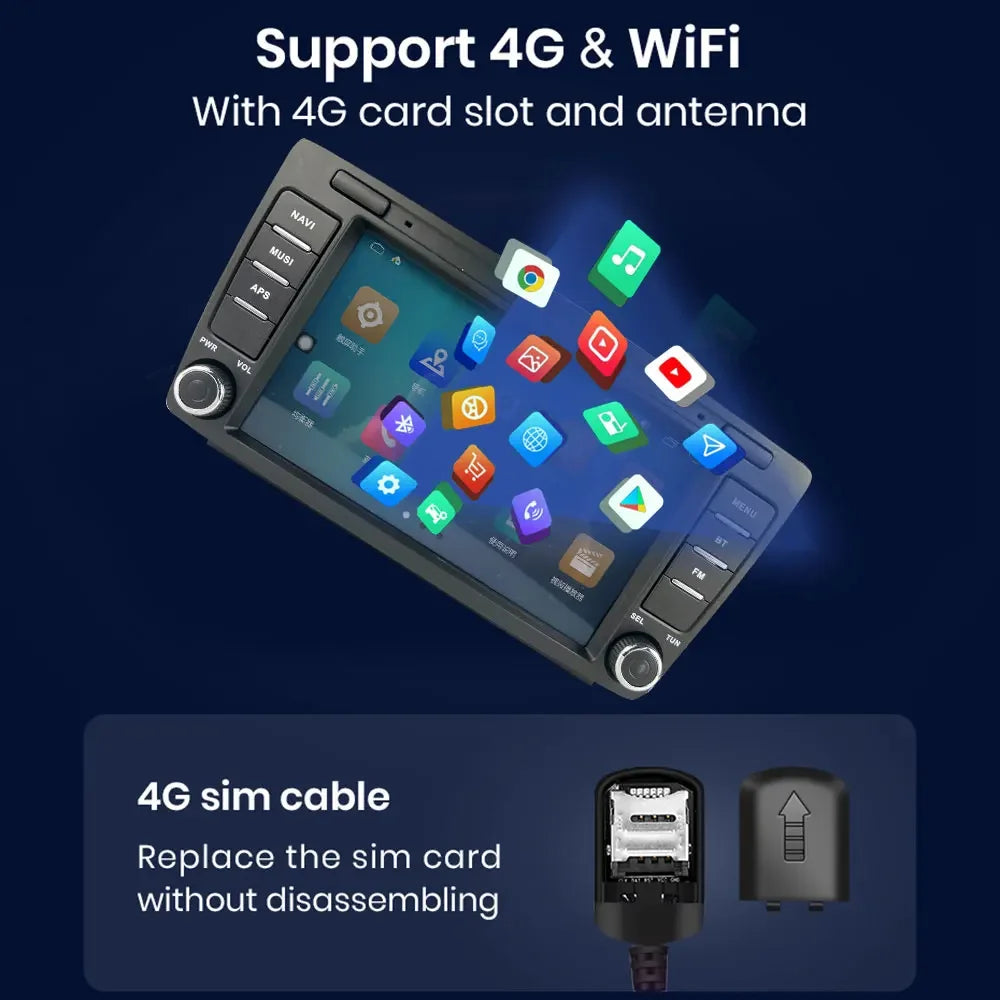 CHSTEK 7" Android Car Radio Wireless Carplay Multimedia for Skoda Octavia Mk2 A5 2004-2014 WIFI Bluetooth Plug and Play Canbus