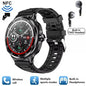 Headset Smart Watch Men TWS 2 in 1 Wireless BluetoothCall Earphone NFC Blood Pressure Heart Rate Testing Health Sport Smartwatch