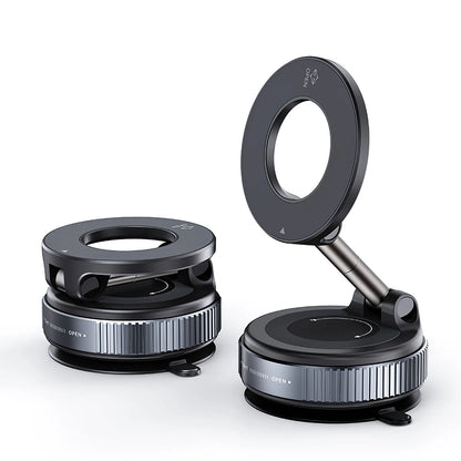 K007 Strong Magnetic Car Phone Holder Foldable Design 360° Adjustable Vacuum Mount for Car/Desk/Bathroom/Universal Use