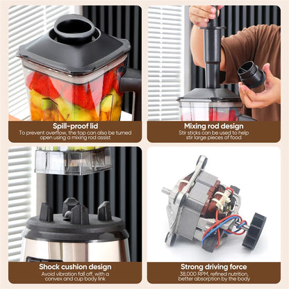 3in1 Stationary Blender Heavy Heavy dutal Commercial Ice Smoothies Appliances for shopping Professional High Power Food Processor