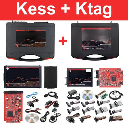Kess Ktag Ecu programmer Kess V2 V5.017 Online 2.80 EU Red KTAG 7.020 2.25 ECU Chip Tuning Unlimited Repair Kit Complete Toolbox
