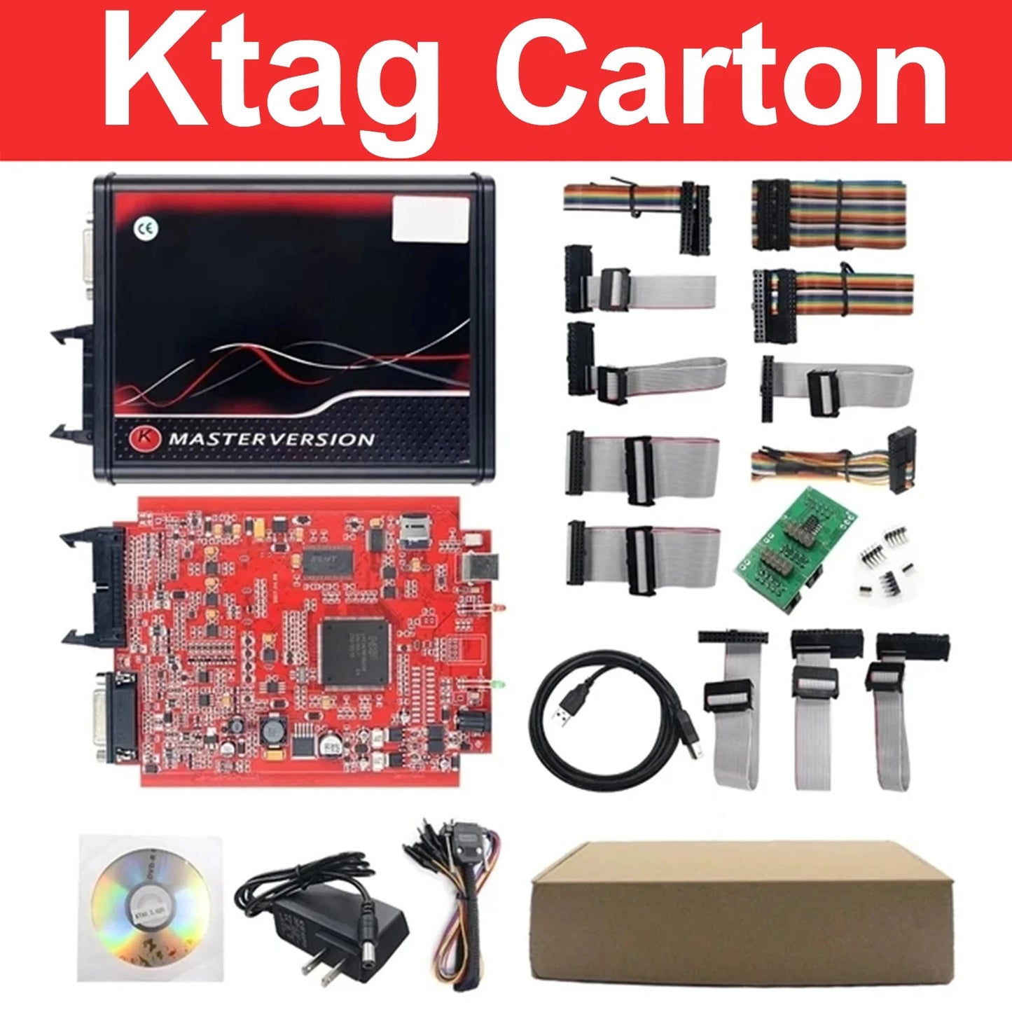 Kess Ktag Ecu programmer Kess V2 V5.017 Online 2.80 EU Red KTAG 7.020 2.25 ECU Chip Tuning Unlimited Repair Kit Complete Toolbox