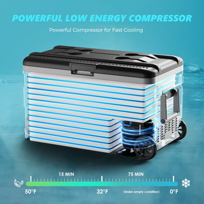 SIMZLIFE 75L Portable Car Refrigerator Compressor Fridge Freezer Cooler Ice Box Keep Cool for Camping Fishing Trip Truck Boating