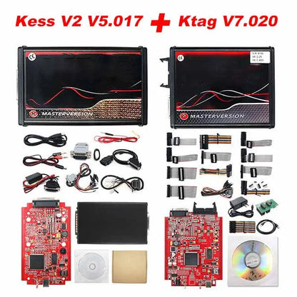 Kess Ktag Ecu programmer Kess V2 V5.017 Online 2.80 EU Red KTAG 7.020 2.25 ECU Chip Tuning Unlimited Repair Kit Complete Toolbox