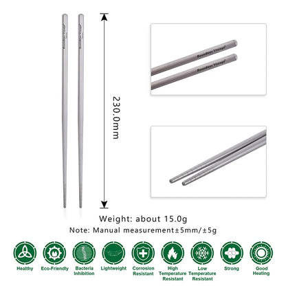 Boundless Voyage Titanium Tableware Travel Flatware Titanium Knife Fork Spoon Chopsticks Straw Outdoor Camping Picnic Cutlery