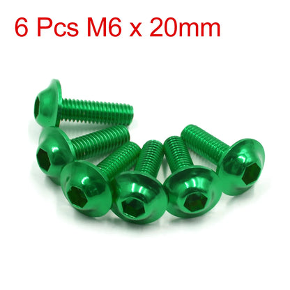 X Autohaux M6x20mm Orange Hexagon License Plates Fairing Bolts Screw Nut 6/8/15/20pcs Universal For Motorcycle Scooters