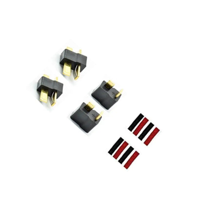2/5/10 Pairs Red Black Ultra T-Plug Connectors Deans Style Male and Female with  heat Shrink Tubing For RC charger LiPo Battery