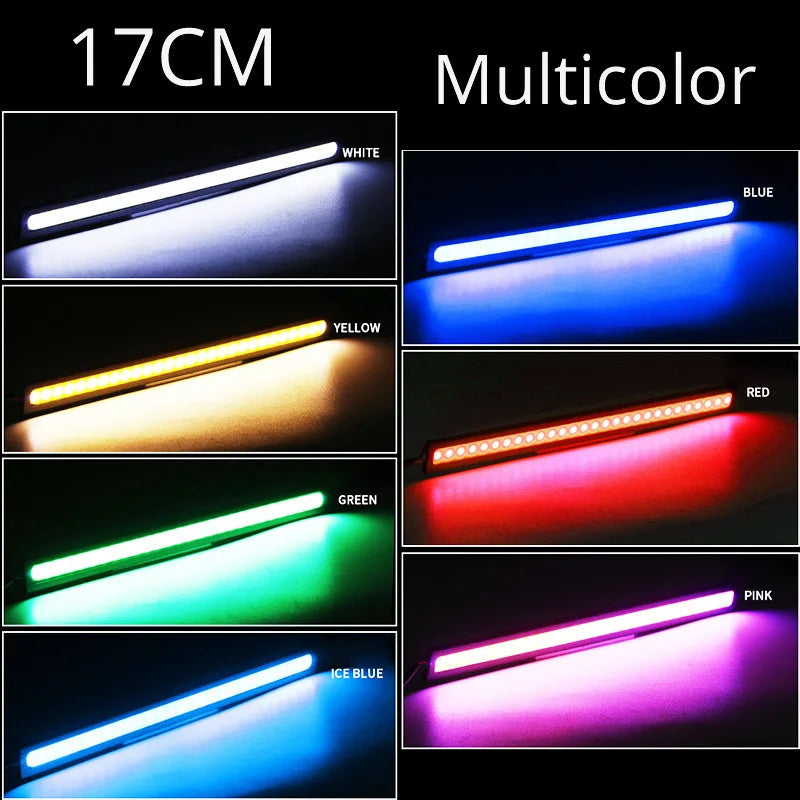 Universal 17cm car led light bar strip cob Daytime Running External Lights Auto Waterproof Car Styling DRL barra Led Lamp 12V