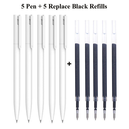 Original Xiaomi Mi Gel Pen 0.5mm Black Refill No Cap Bullet Pen Smooth Switzerland MIKRON Nib Japanese Ink OEM Blue Refills