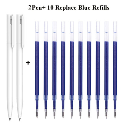 Original Xiaomi Mi Gel Pen 0.5mm Black Refill No Cap Bullet Pen Smooth Switzerland MIKRON Nib Japanese Ink OEM Blue Refills