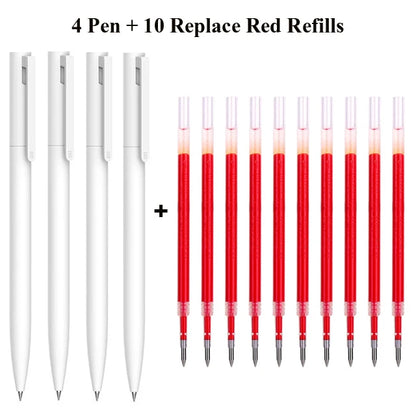 Original Xiaomi Mi Gel Pen 0.5mm Black Refill No Cap Bullet Pen Smooth Switzerland MIKRON Nib Japanese Ink OEM Blue Refills
