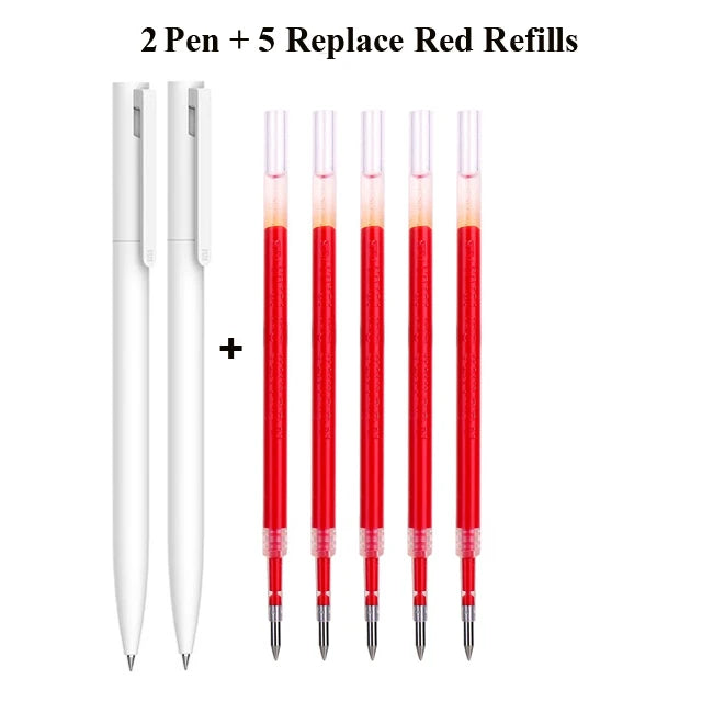 Original Xiaomi Mi Gel Pen 0.5mm Black Refill No Cap Bullet Pen Smooth Switzerland MIKRON Nib Japanese Ink OEM Blue Refills