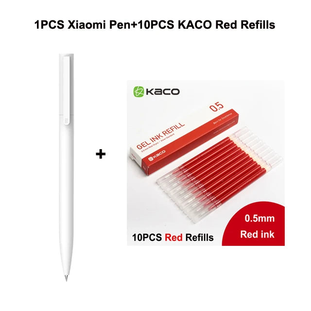 Original Xiaomi Mi Gel Pen 0.5mm Black Refill No Cap Bullet Pen Smooth Switzerland MIKRON Nib Japanese Ink OEM Blue Refills