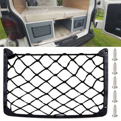 Framed Stretch Mesh Net Pocket Car Auto RV Trunk Motorhome Home Cargo Organization Storage For VW T5 T6 Fiat Ducato Ford Transit