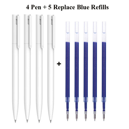 Original Xiaomi Mi Gel Pen 0.5mm Black Refill No Cap Bullet Pen Smooth Switzerland MIKRON Nib Japanese Ink OEM Blue Refills