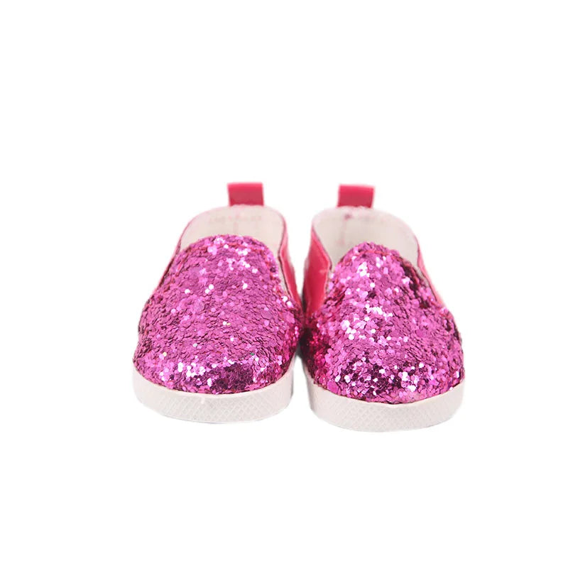 Discounts! 7.5 cm Doll Shoes For 16-18 Inch Girl/Boy Doll & New Born Baby Doll 43 cm & Our Generation Doll Clothes Accessories