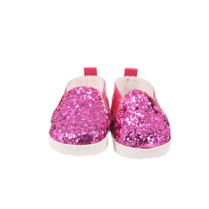Discounts! 7.5 cm Doll Shoes For 16-18 Inch Girl/Boy Doll & New Born Baby Doll 43 cm & Our Generation Doll Clothes Accessories