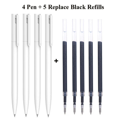 Original Xiaomi Mi Gel Pen 0.5mm Black Refill No Cap Bullet Pen Smooth Switzerland MIKRON Nib Japanese Ink OEM Blue Refills