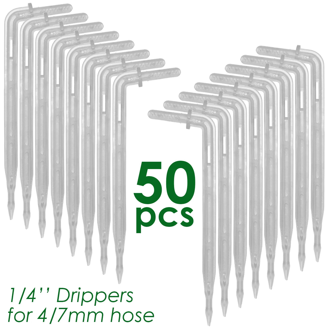 SPRYCLE 20-100PCS 1/4 Inch Connector Joint Tee Drip Irrigation Dripper Watering Garden Tools for 4mm/7mm Pipe Hose Greenhouse