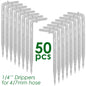 SPRYCLE 20-100PCS 1/4 Inch Connector Joint Tee Drip Irrigation Dripper Watering Garden Tools for 4mm/7mm Pipe Hose Greenhouse