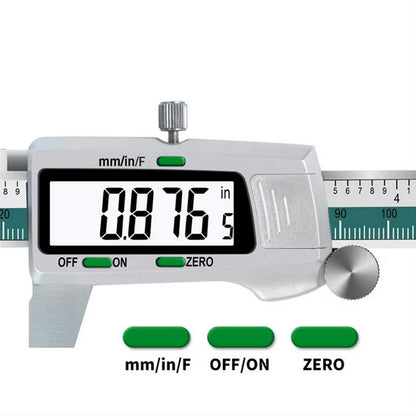 Stainless Steel Digital Display Caliper 150mm Fraction/MM/Inch High Precision Stainless Steel LCD Vernier Caliper Measuring Tool