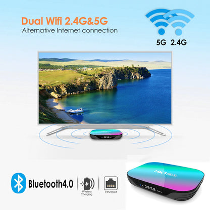 HK1 BOX Smart TV BOX Amlogic S905X3 Android 9.0 1000M 4GB 64GB 128GB 2.4G&5G Dual Wifi 3D BT 8K 4K Media Player Set Top Box