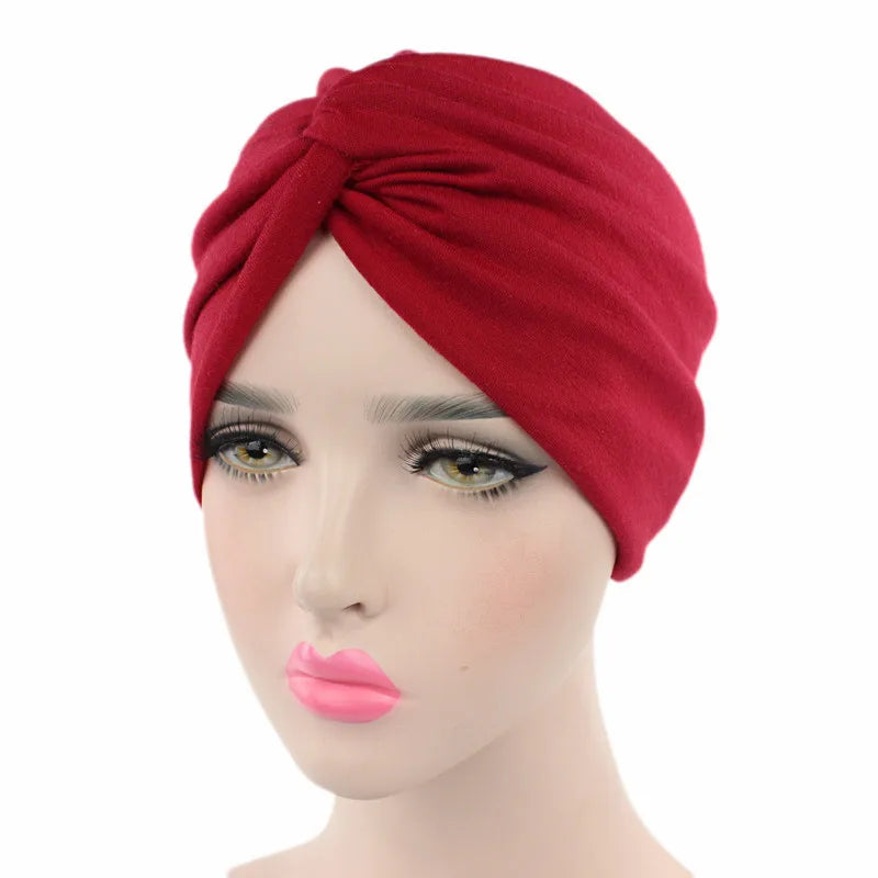 2022 Women Cross Twist Hijab Caps Muslim Cotton Underscarf Islamic Headscarf Bonnet Headband Turban Musulman Femme Headwrap Cap