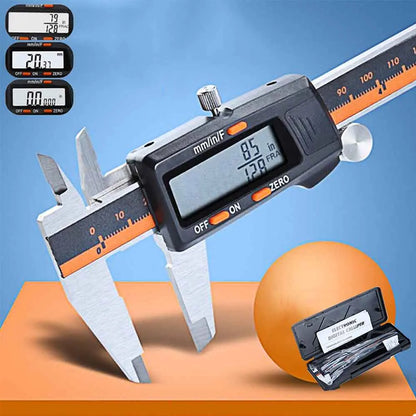 Stainless Steel Digital Display Caliper 150mm Fraction/MM/Inch High Precision Stainless Steel LCD Vernier Caliper Measuring Tool