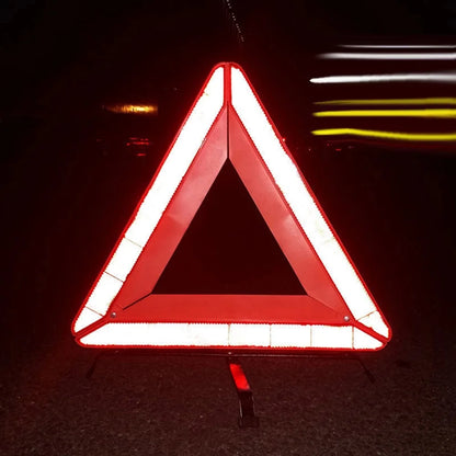 Car Foldable Reflective Tripod Emergency Breakdown Warning Triangle Night Road Safety Warning Tripod Reflective Accessories