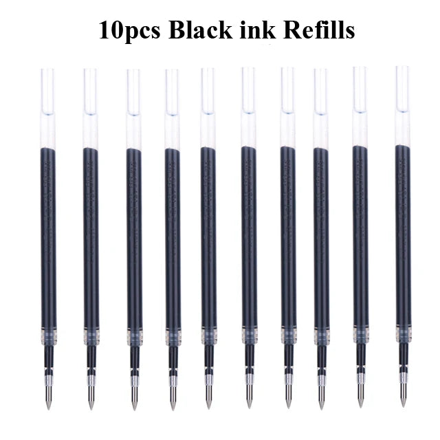 Original Xiaomi Mi Gel Pen 0.5mm Black Refill No Cap Bullet Pen Smooth Switzerland MIKRON Nib Japanese Ink OEM Blue Refills
