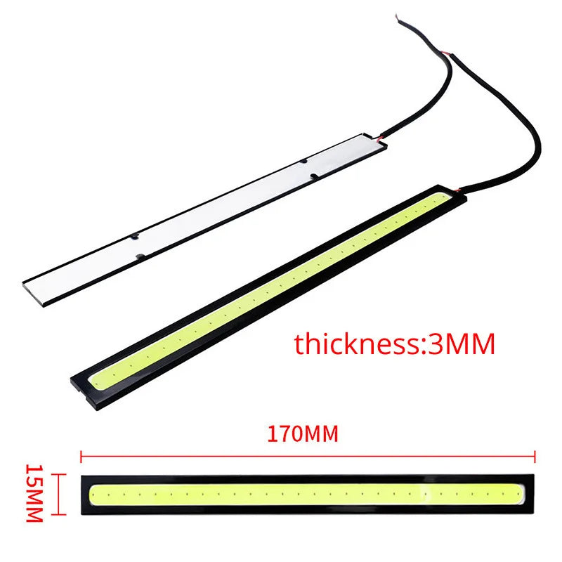 Universal 17cm car led light bar strip cob Daytime Running External Lights Auto Waterproof Car Styling DRL barra Led Lamp 12V