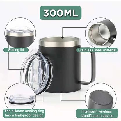Smart thermostat mobile phone wireless charging heating coaster coffee cup 55° household heater milk tea leakproof thermos