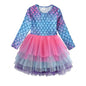 DXTON Kids Girls Dress Winter Princess Girls Party Dress Long Sleeve Baby Children's Clothing Birthday Gown Vestidos Robe Fille