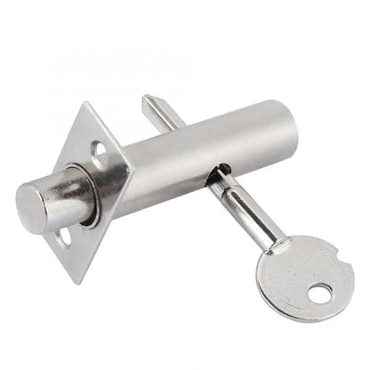 Iron Pipe Well Lock Hardware Pipe Tube Well Lock for Fireproof Door Escape Aisle Lock Stainless Stee Concealed door