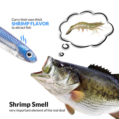 5pcs/6pcs Fishing Soft Bait 75mm100mm Shad Silicone Fishing Soft Lures Artificial Baits Swimbaits Bass Fishing Accessories