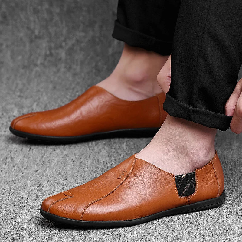 Men's Casual Shoes Sapato Masculino Dress Shoes Plus Size Genuine Leather Shoes Men Luxury  Moccasins