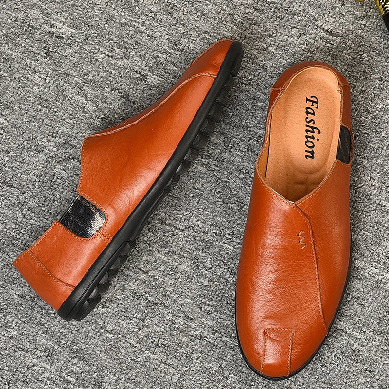 Men's Casual Shoes Sapato Masculino Dress Shoes Plus Size Genuine Leather Shoes Men Luxury  Moccasins