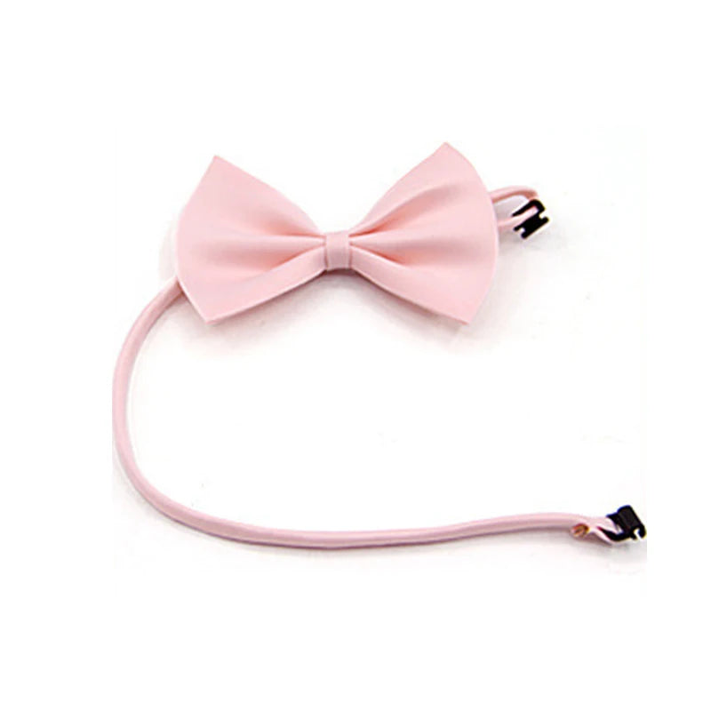 Pet Dog Cat Necklace Adjustable Neck Band Cute Bowknot Pet Care Accessories Dog Cat Striped Bow Necklace Pet Supplies